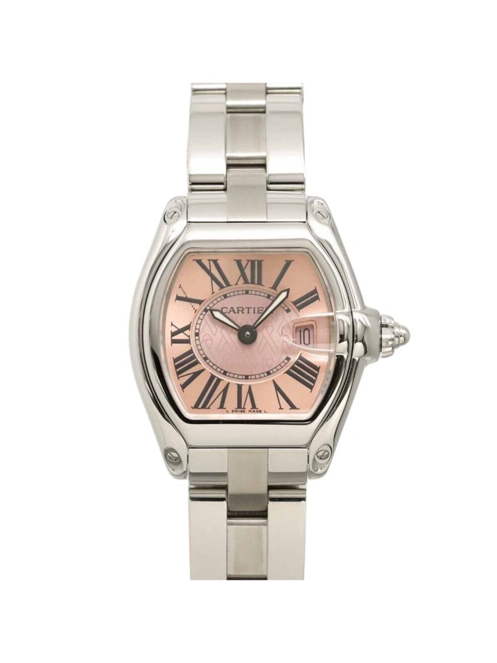 Cartier Roadster SM Pink Ribbon Watch Date Quartz